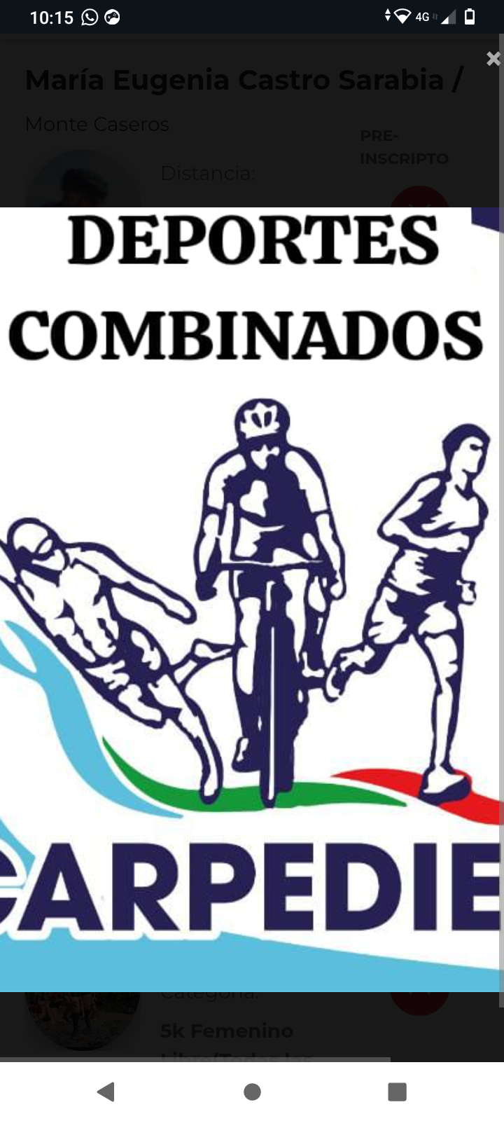 imagen participante carrera